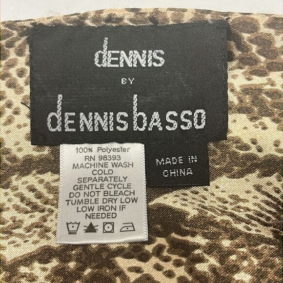 Dennis by Dennis Basso Brown Snakeskin Scarf-OS - Picture 6 of 6